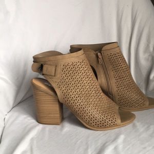 Tan high heels